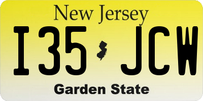 NJ license plate I35JCW