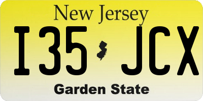 NJ license plate I35JCX