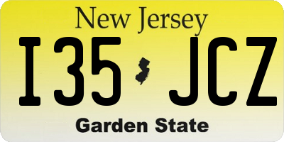 NJ license plate I35JCZ