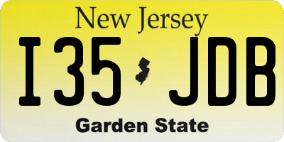 NJ license plate I35JDB