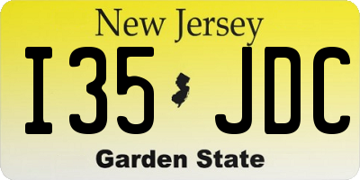 NJ license plate I35JDC