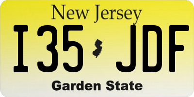 NJ license plate I35JDF