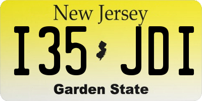 NJ license plate I35JDI