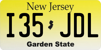 NJ license plate I35JDL