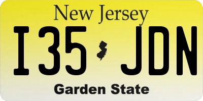 NJ license plate I35JDN