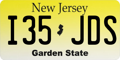 NJ license plate I35JDS