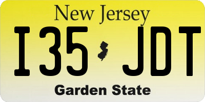 NJ license plate I35JDT