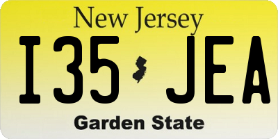 NJ license plate I35JEA