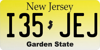 NJ license plate I35JEJ