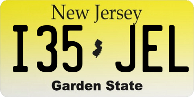 NJ license plate I35JEL