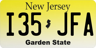NJ license plate I35JFA
