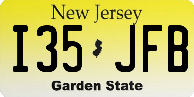 NJ license plate I35JFB