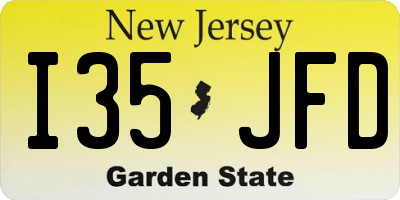 NJ license plate I35JFD