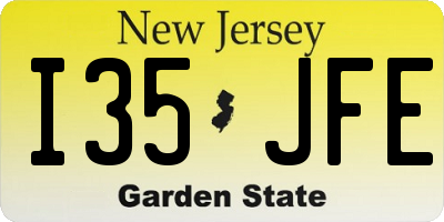 NJ license plate I35JFE