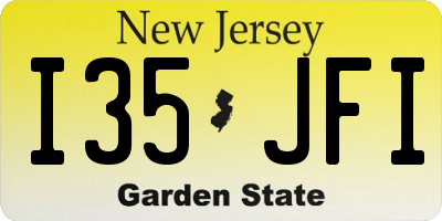 NJ license plate I35JFI