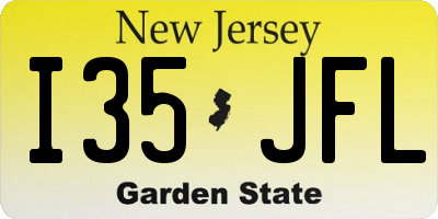 NJ license plate I35JFL
