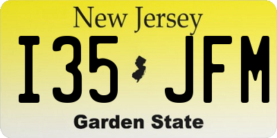 NJ license plate I35JFM