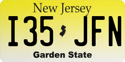 NJ license plate I35JFN