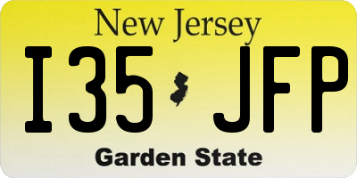 NJ license plate I35JFP