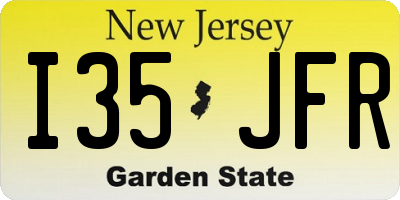 NJ license plate I35JFR