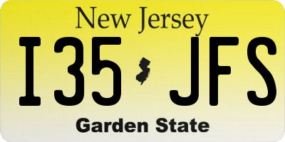 NJ license plate I35JFS