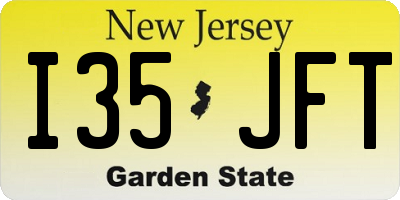 NJ license plate I35JFT