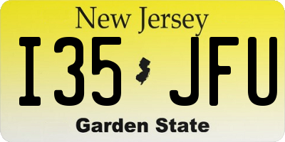 NJ license plate I35JFU