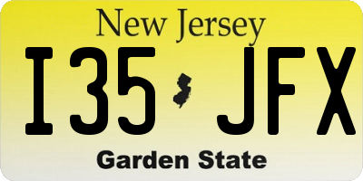 NJ license plate I35JFX