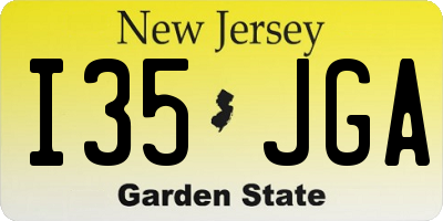 NJ license plate I35JGA