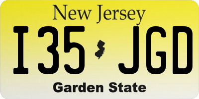 NJ license plate I35JGD