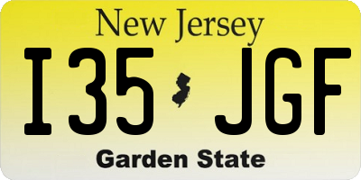 NJ license plate I35JGF