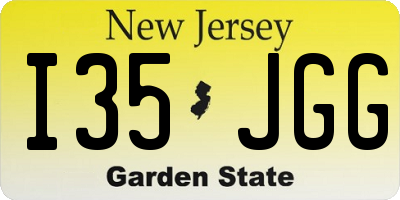 NJ license plate I35JGG