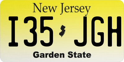 NJ license plate I35JGH