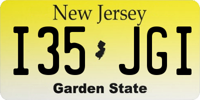 NJ license plate I35JGI