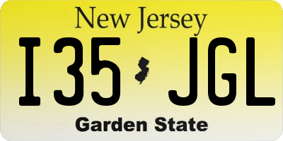 NJ license plate I35JGL