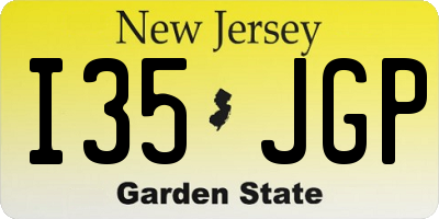 NJ license plate I35JGP