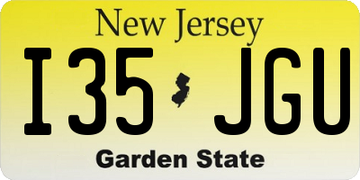 NJ license plate I35JGU