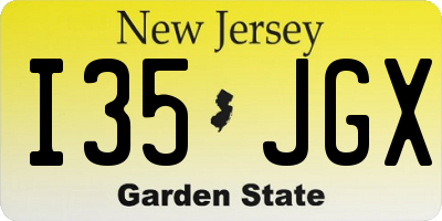 NJ license plate I35JGX