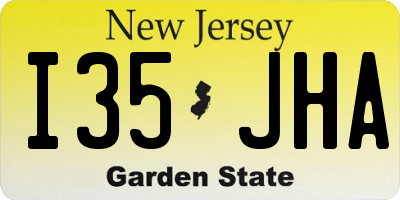 NJ license plate I35JHA