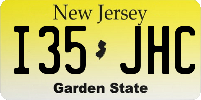 NJ license plate I35JHC