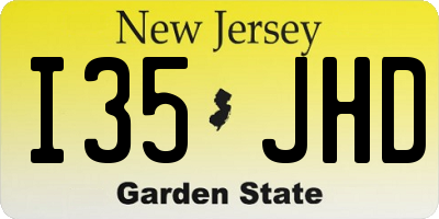 NJ license plate I35JHD