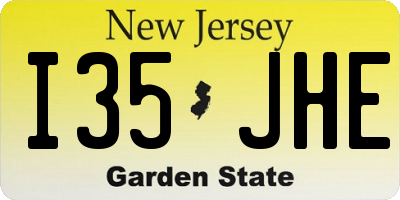 NJ license plate I35JHE