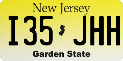 NJ license plate I35JHH