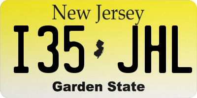 NJ license plate I35JHL