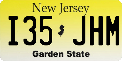 NJ license plate I35JHM
