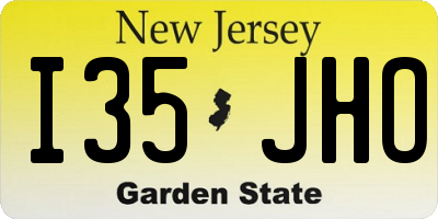 NJ license plate I35JHO