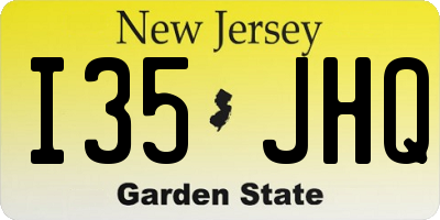 NJ license plate I35JHQ