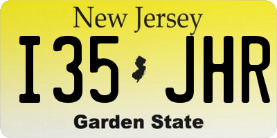 NJ license plate I35JHR