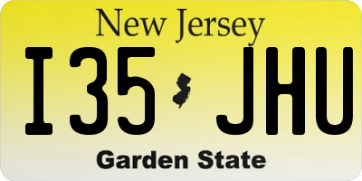 NJ license plate I35JHU