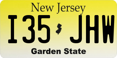 NJ license plate I35JHW